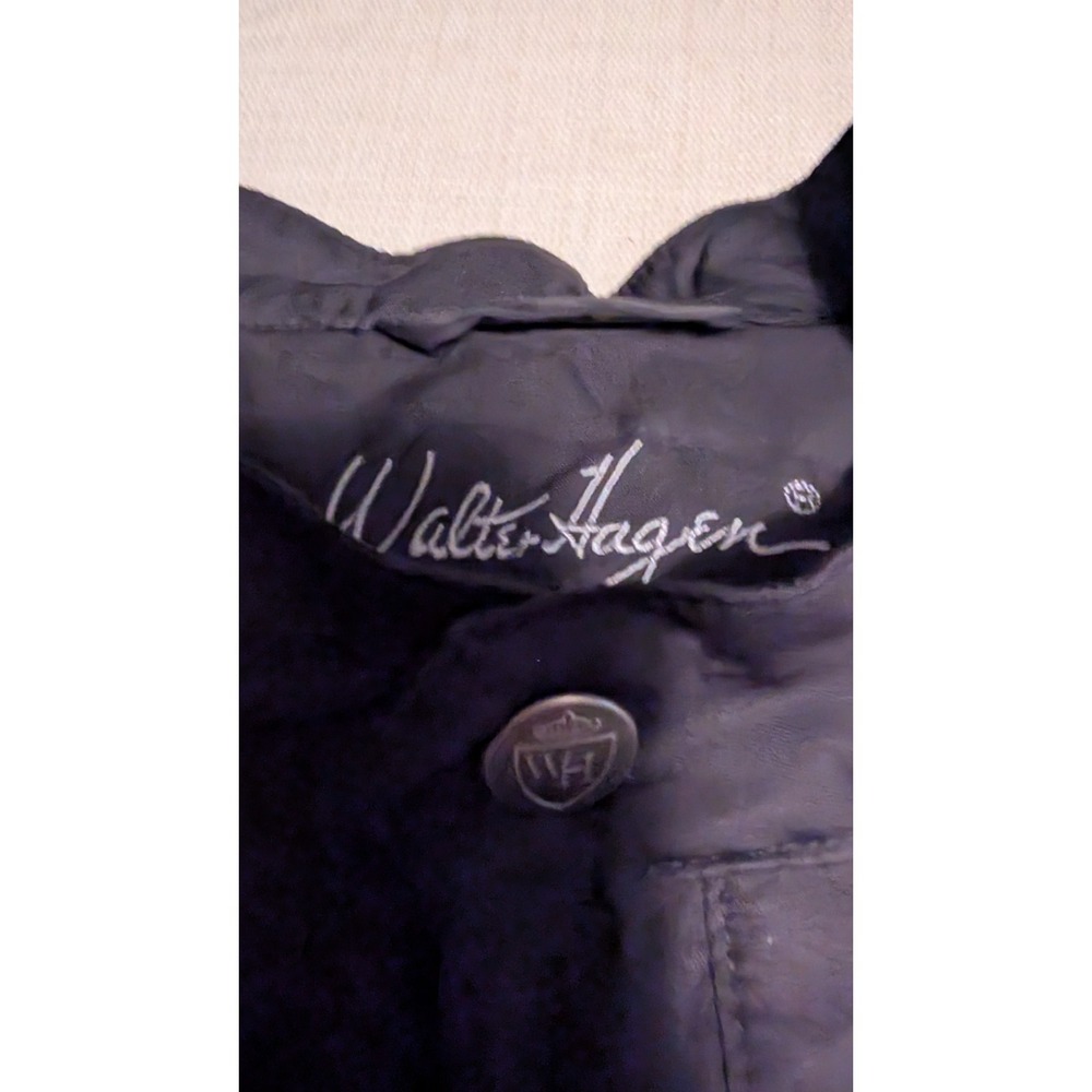 Walter Hagen Black Windbreaker Jacket with 3/4 Zipper Size L